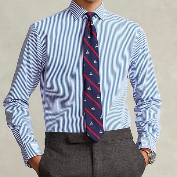 Young Men's NAUTICA Stripe Brush Stretch Long Sleeve Shirt + neck tie - Picture 1 of 9